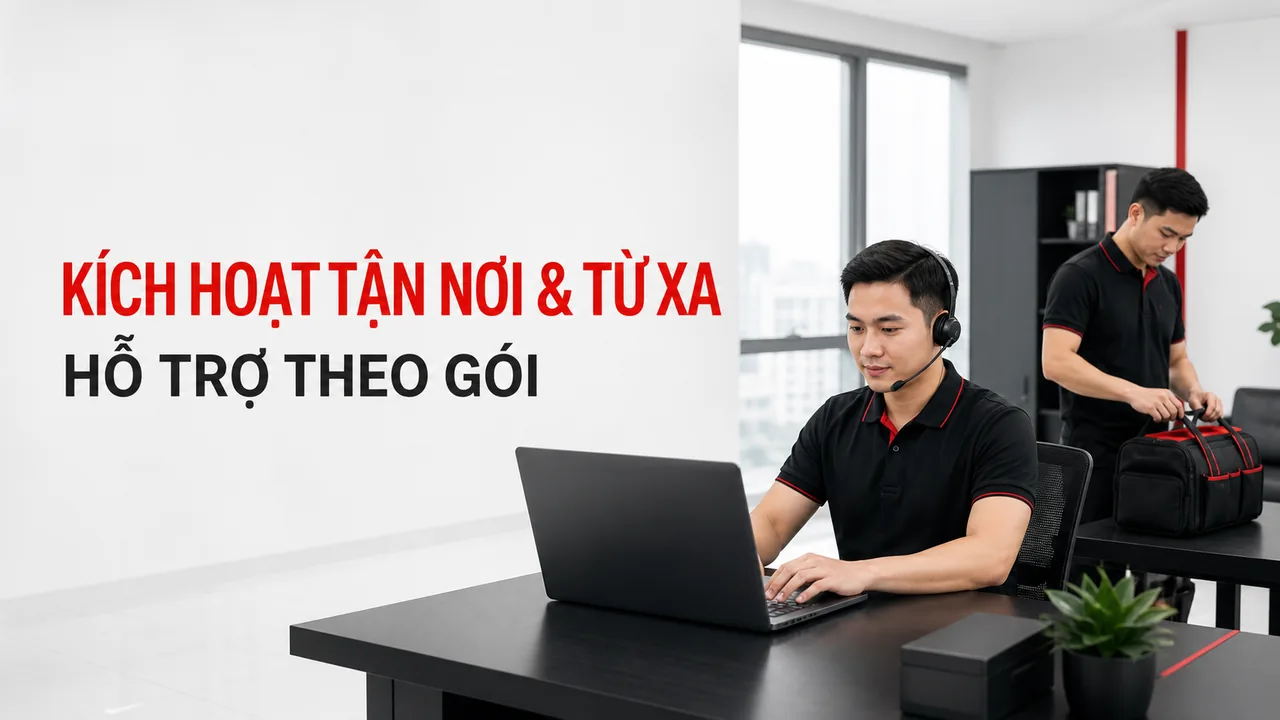 Hỗ trợ kích hoạt tận nơi hoặc từ xa